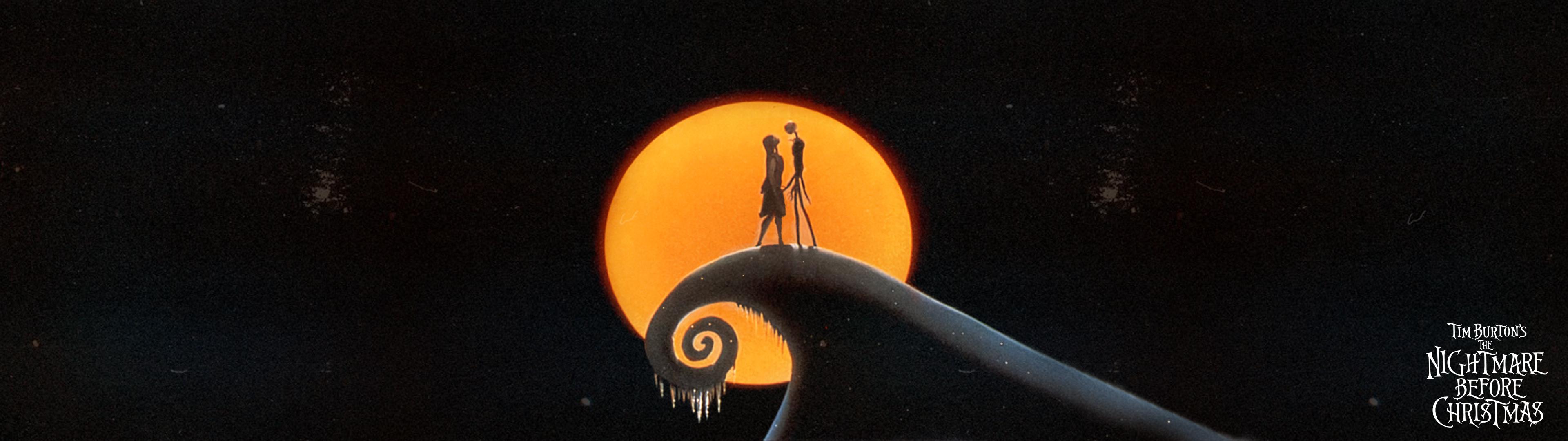 Dual Monitor Nightmare Before Christmas Wallpaper I spent a couple of hours making because apparently one doesn't exist! [3840x1080]