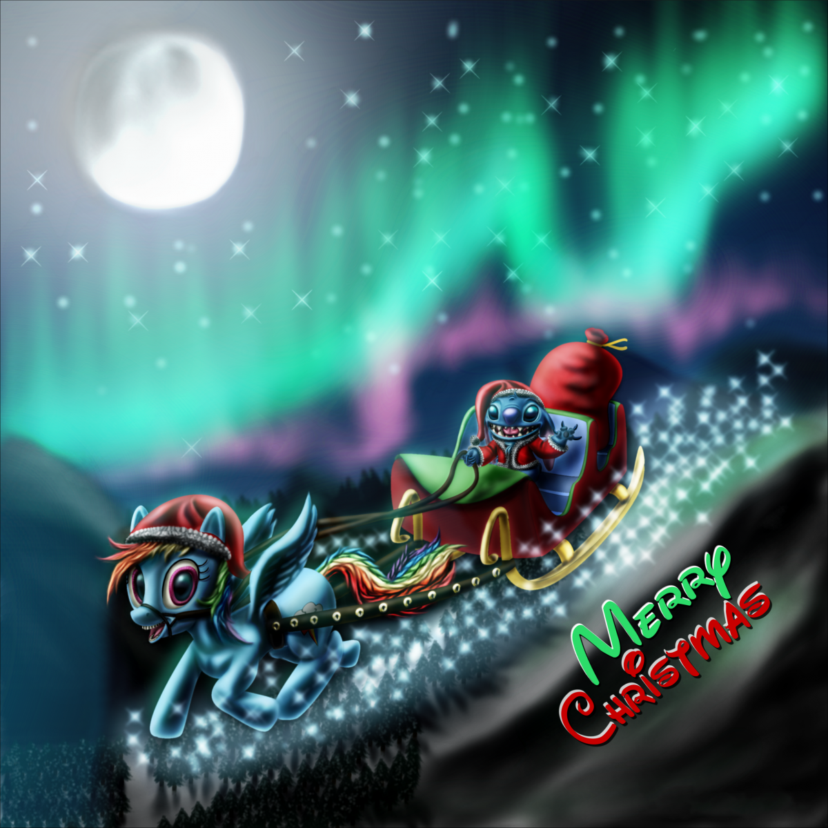 Download Christmas Stitch Playing With Lights Wallpaper  Wallpaperscom