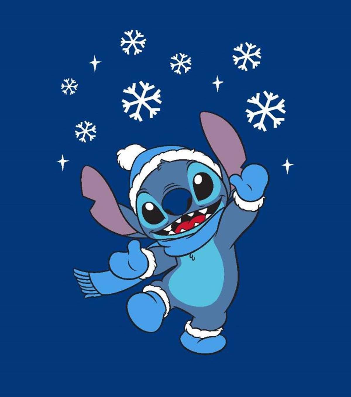 Disney Lilo & Stitch No Sew Fleece Throw 72 Winter. JOANN. Cute christmas wallpaper, Stitch drawing, Stitch disney