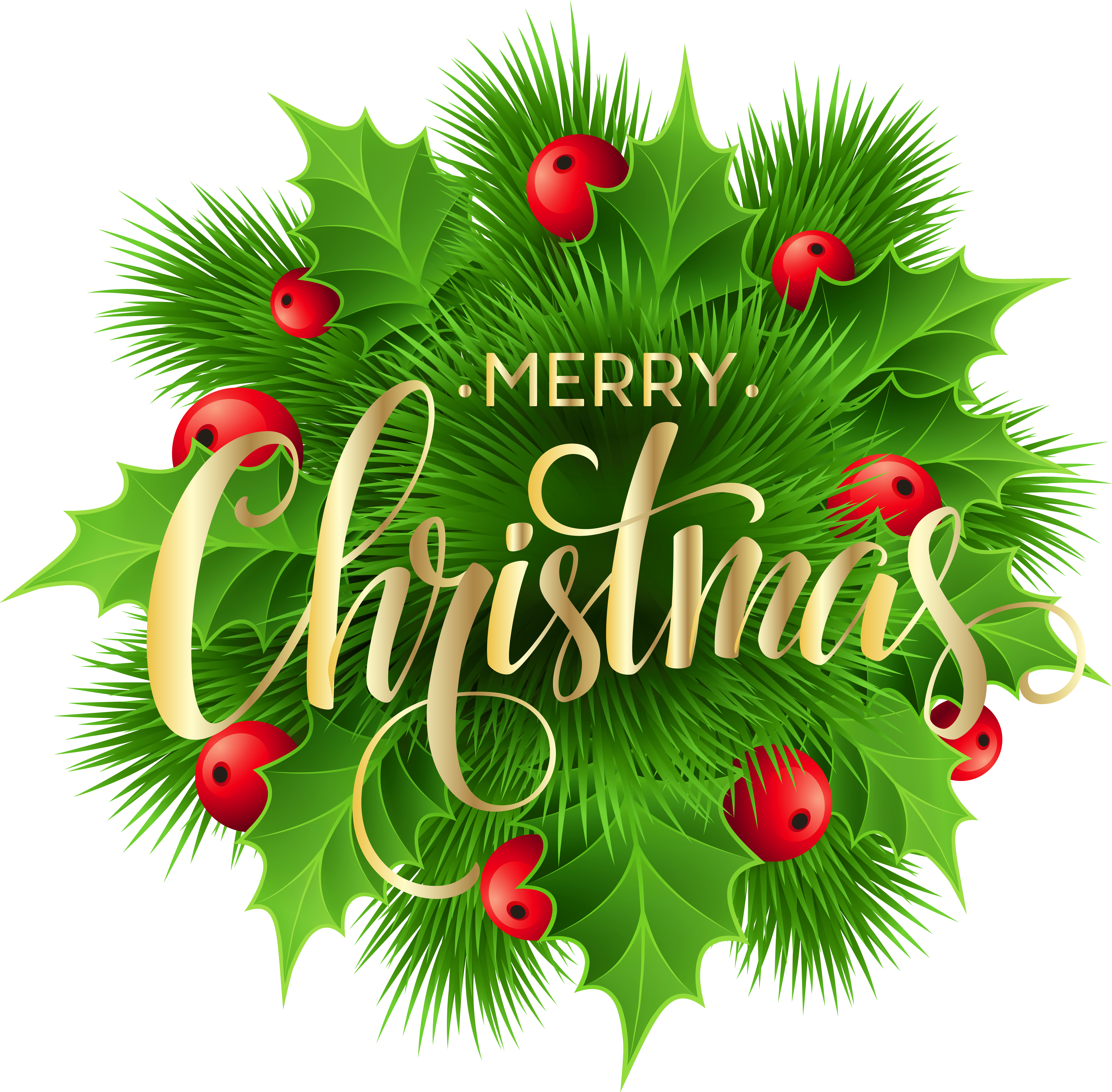 Merry Christmas Pine Decoration PNG Clip Art Image Quality Image And Transparent PNG Free Clipart