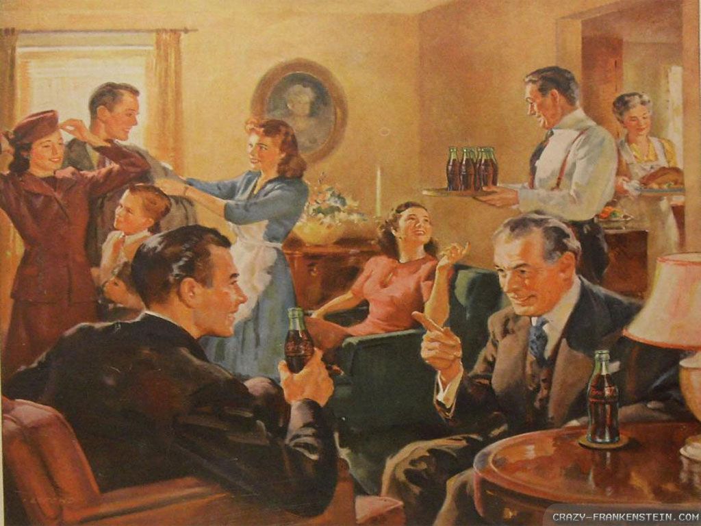 Retro thankgiving wallpaper Old fashioned vintage christmas wallpaper crazy frankenstein