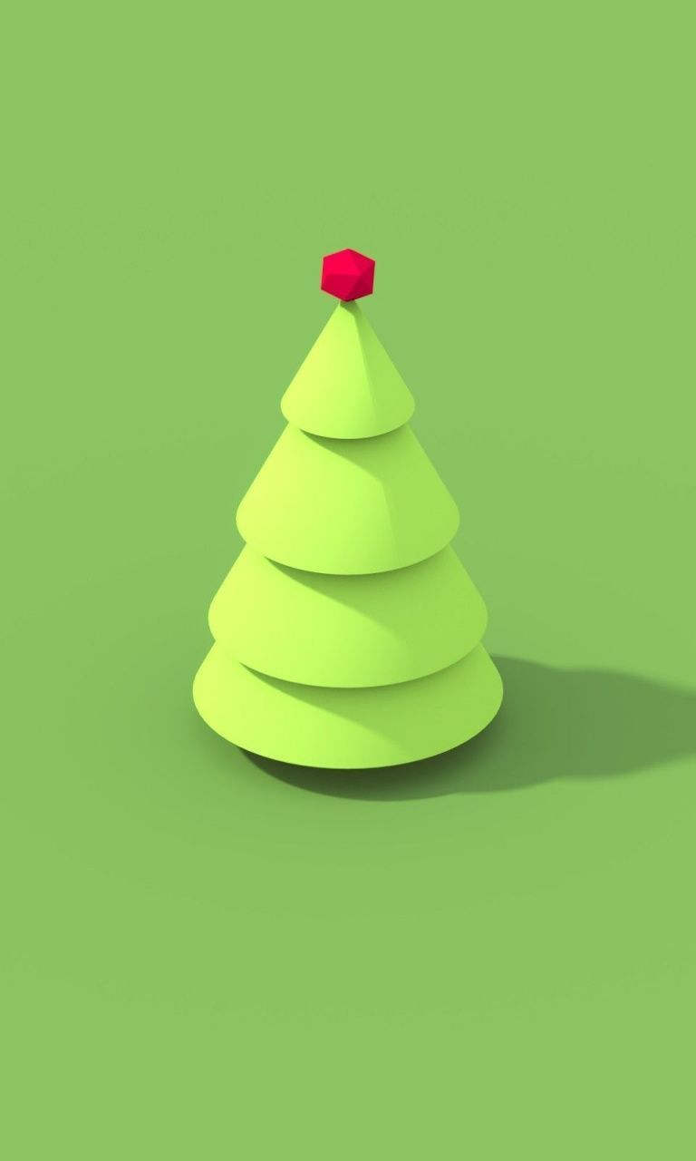 Christmas tree, merry christmas, minimalistic Nexus 4 wallpaper