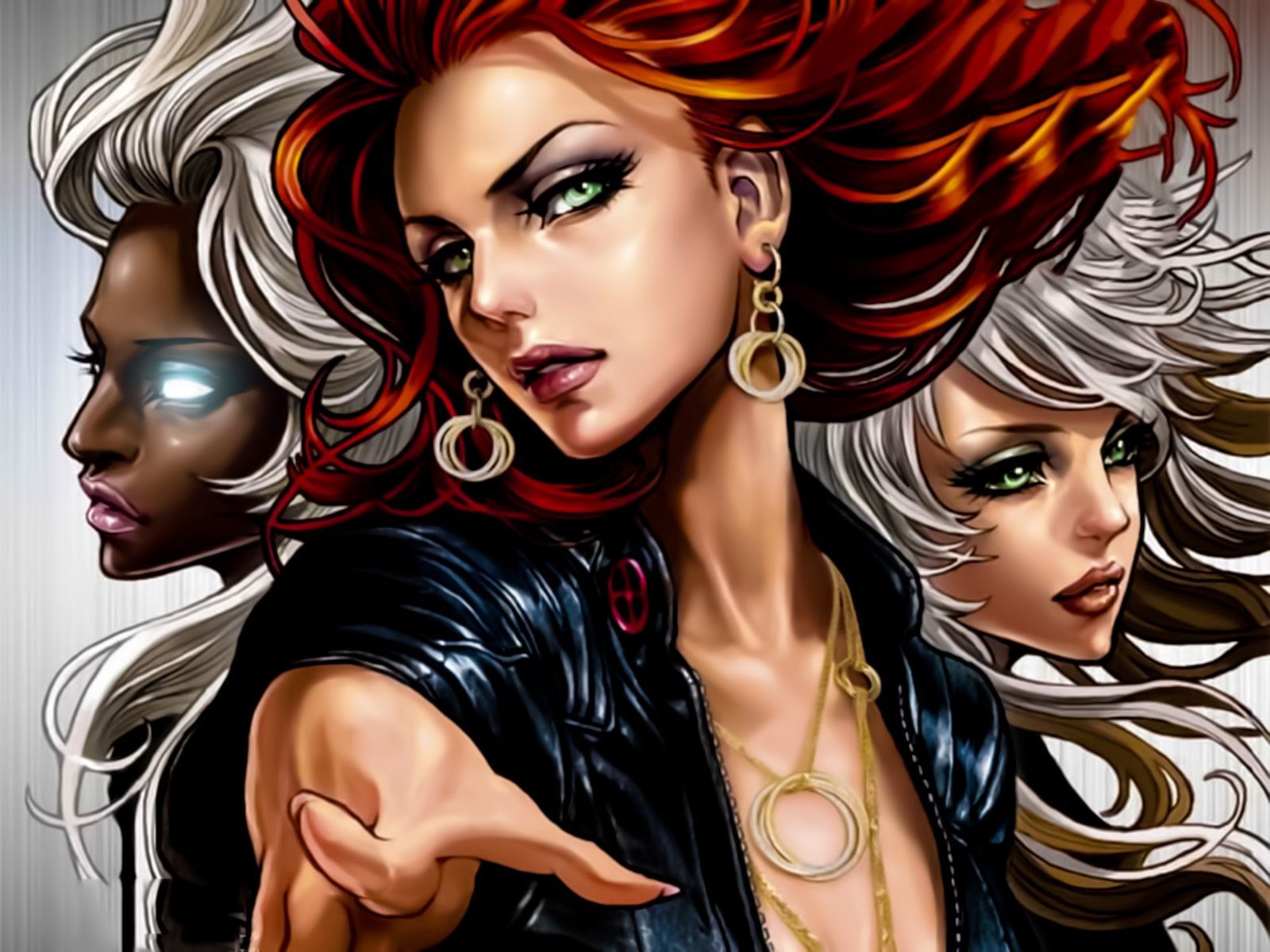 Manga Storm, Jean & Rogue of the X Wallpaper