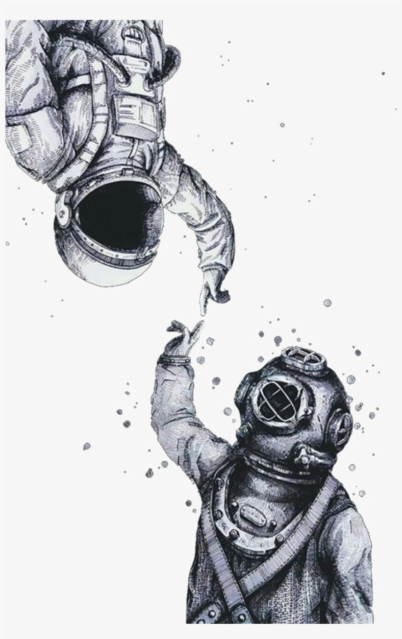 Astronaut Drawing Futuristic X Wallpaper Astronaut Transparent PNG Download
