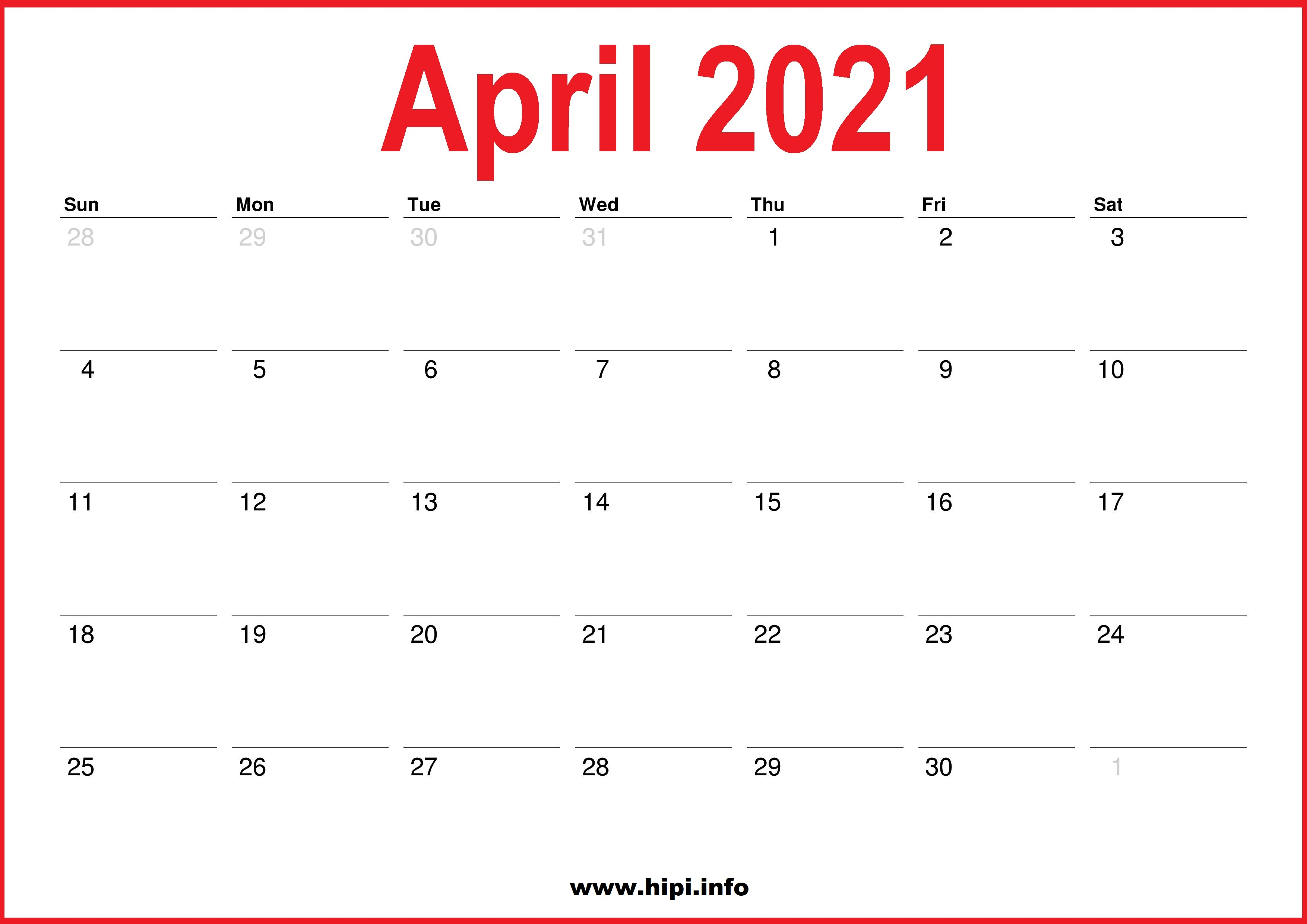 One Monthly Calendars 2021