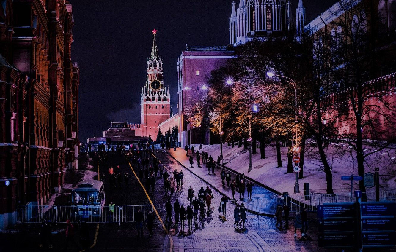 Москва Зима Ночь Фото Telegraph