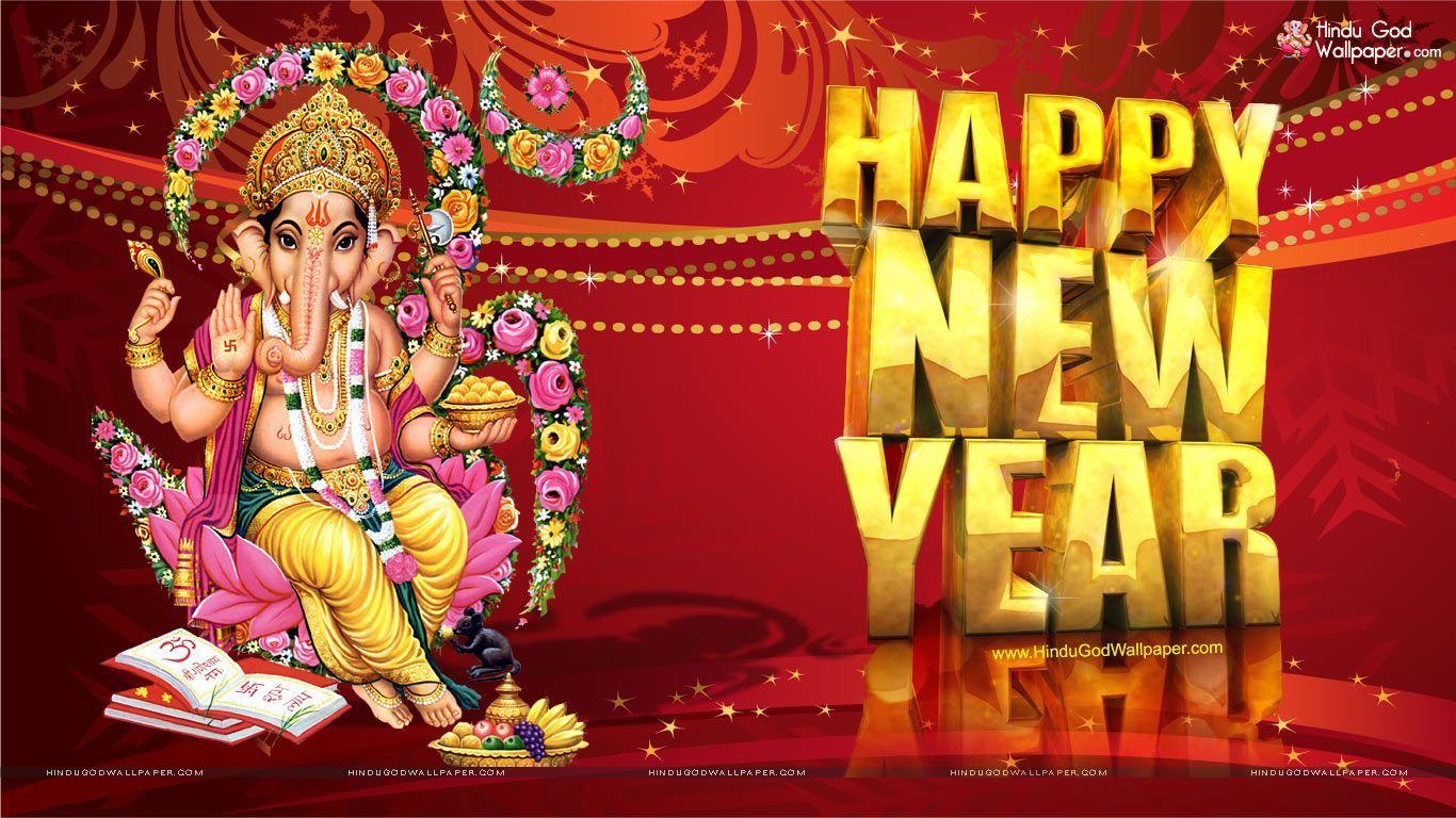 New Year Ganesh Wallpaper Free Download. Hindu new year, Ganesh wallpaper, Indian new year