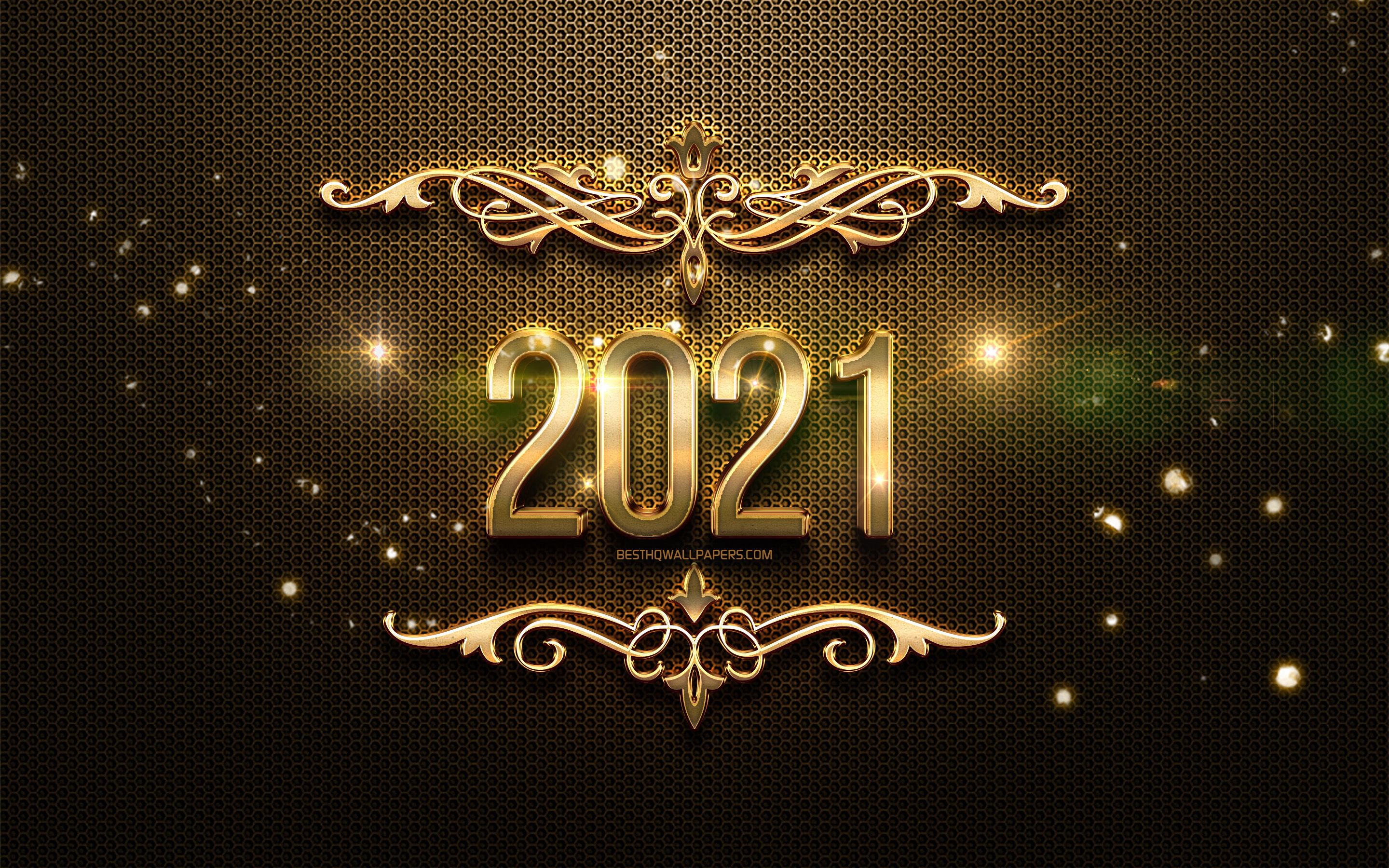 Download wallpapers 4k, 2021 new year, vintage style, 2021 golden digits, 2021 concepts, 2021 on metal background, 2021 year digits, Happy New Year 2021 for desktop with resolution 2880x1800. High Quality HD pictures wallpapers