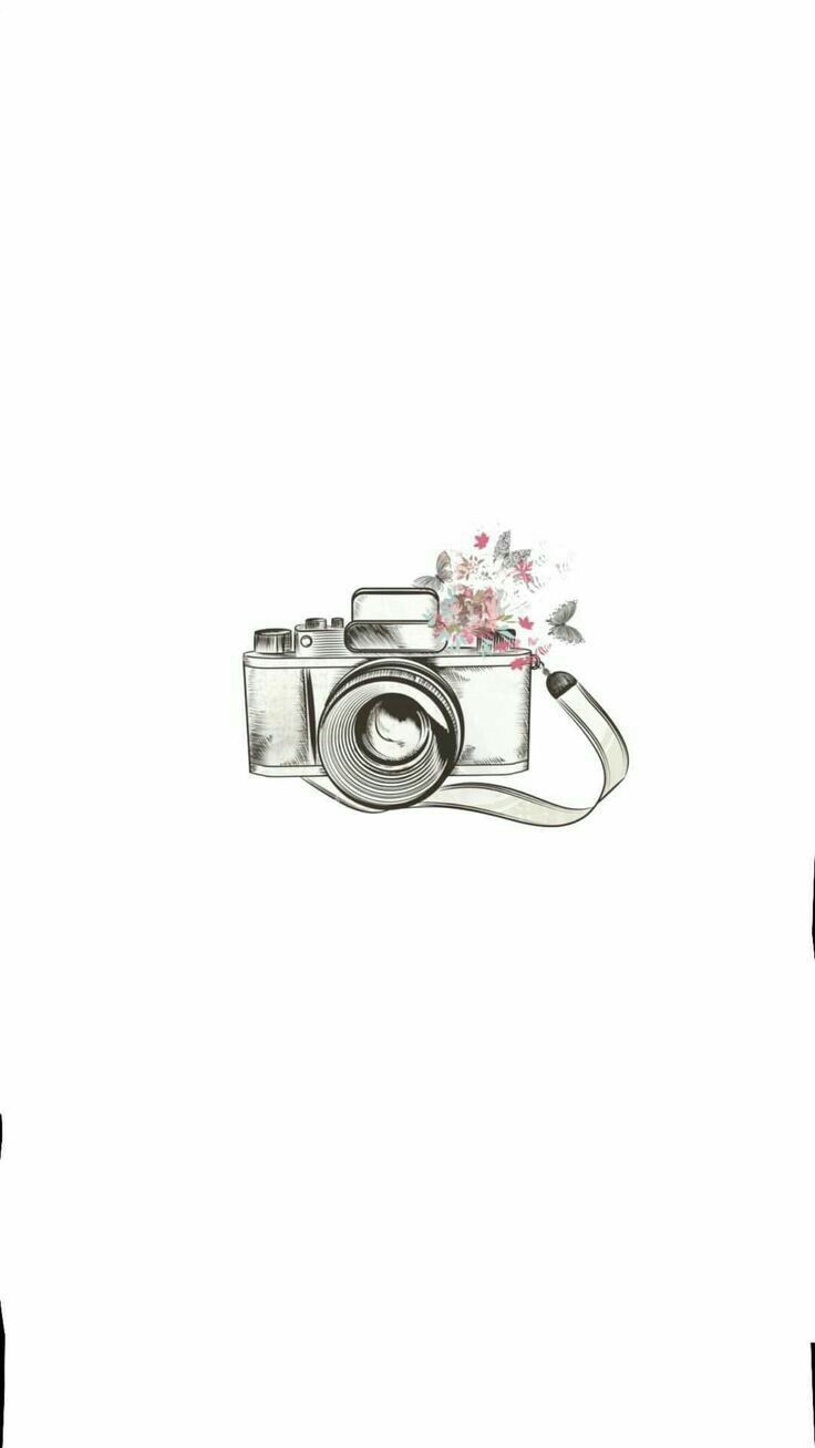 White camera, White camera. Instagram highlight icons, Camera tattoo, Camera tattoos