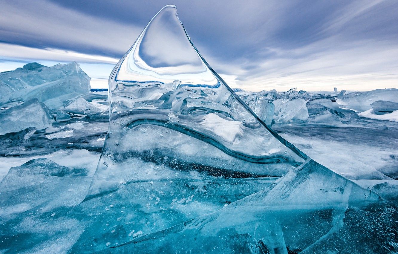 Wallpaper ice, bubbles, sky, nature, texture, winter, macro, splinter, blur effect, floe, 4k ultra HD background, floating ice image for desktop, section макро