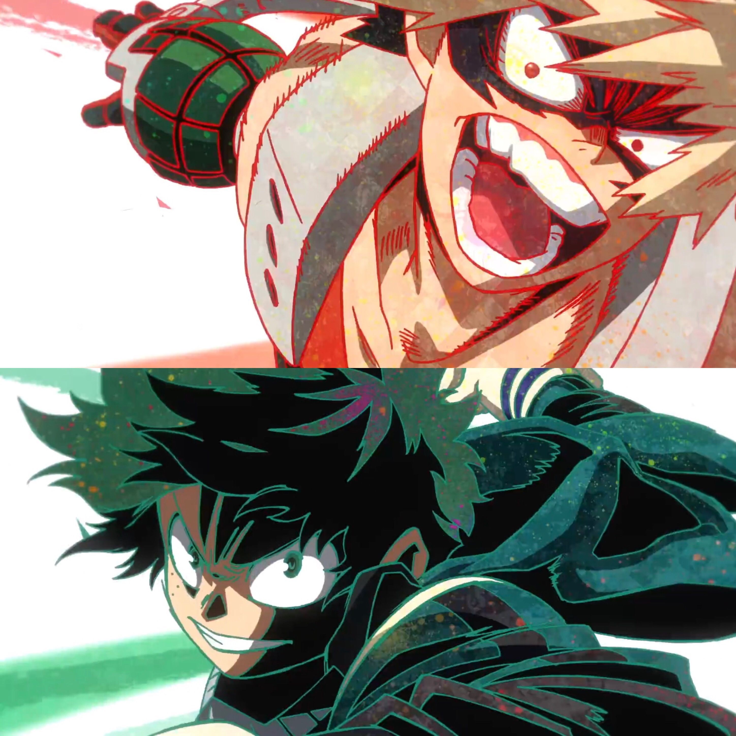 Katsuki Bakugou vs Midoriya Izuku.. Boku no Hero Academia. Anime, Hero wallpaper, My hero