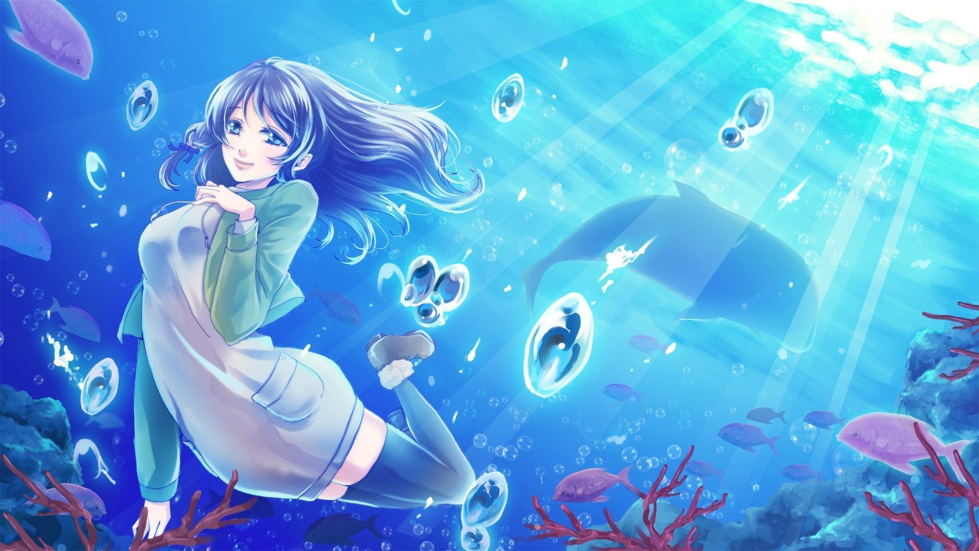 Nagi No Asukara Wallpaper. Izanagi No Okami Wallpaper, Persona 4 Izanagi Wallpaper and Motoko Kusanagi Bodysuit Wallpaper