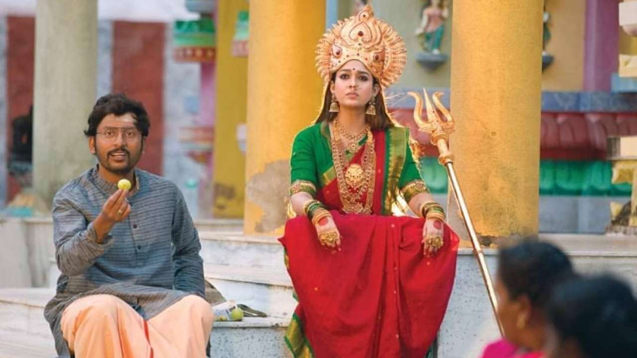 Mookuthi Amman' working stills: RJ Balaji shares Nayanthara's new photo from upcoming film