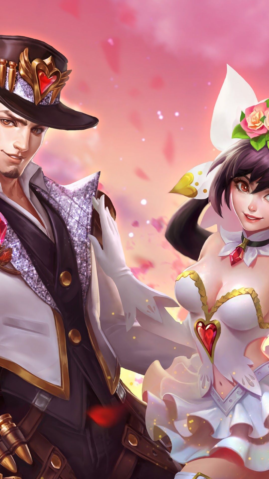 Clint, Gun and Roses, Layla, Cannon and Roses, Skins, Mobile Legends phone HD Wallpaper, Image, Background, Photo and Picture
