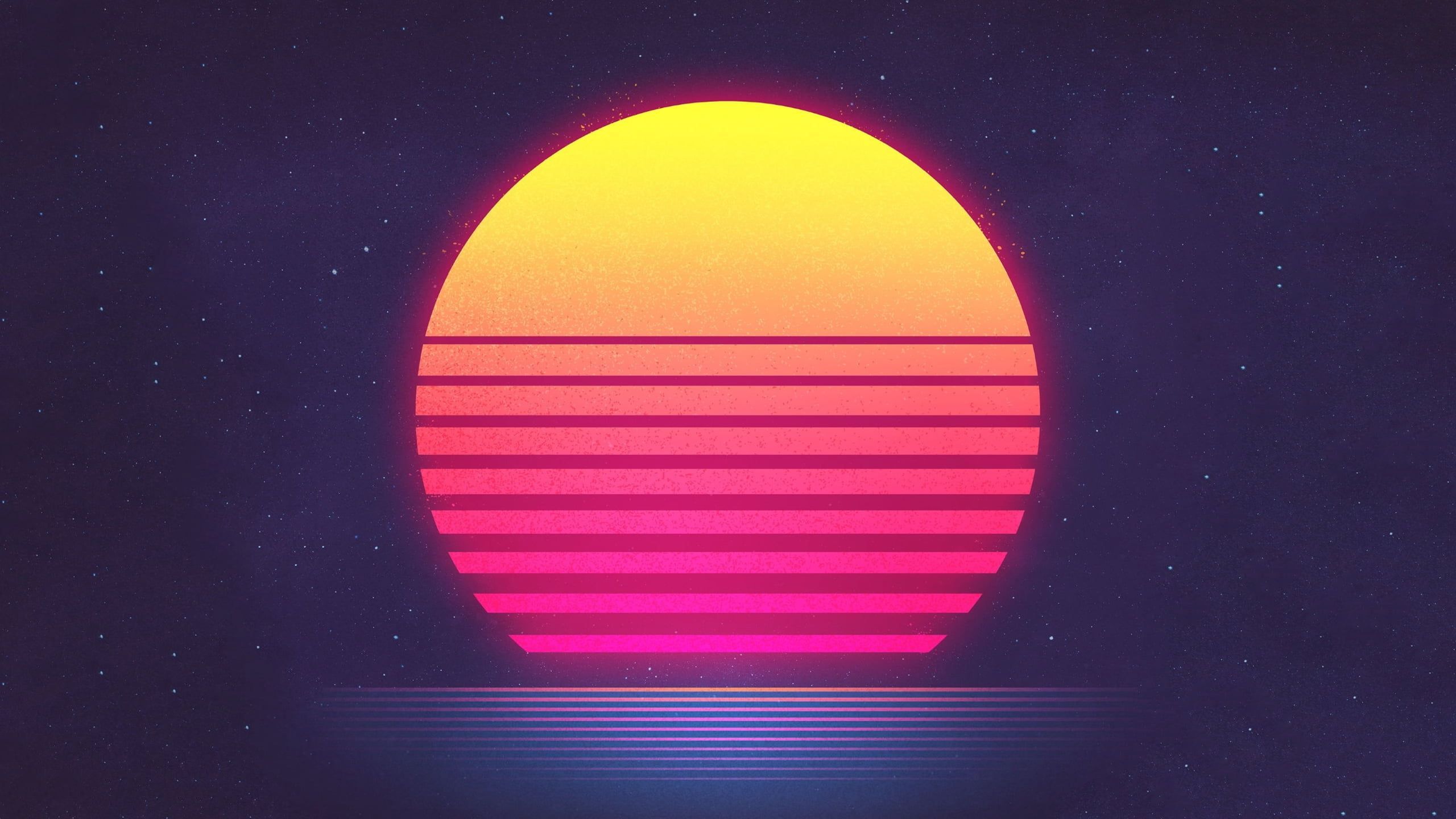 red and yellow sun illustration, orange and red sun with stripes illustration New Retro Wave #synthwave James White #FM-. Retro waves, Synthwave, Sun illustration