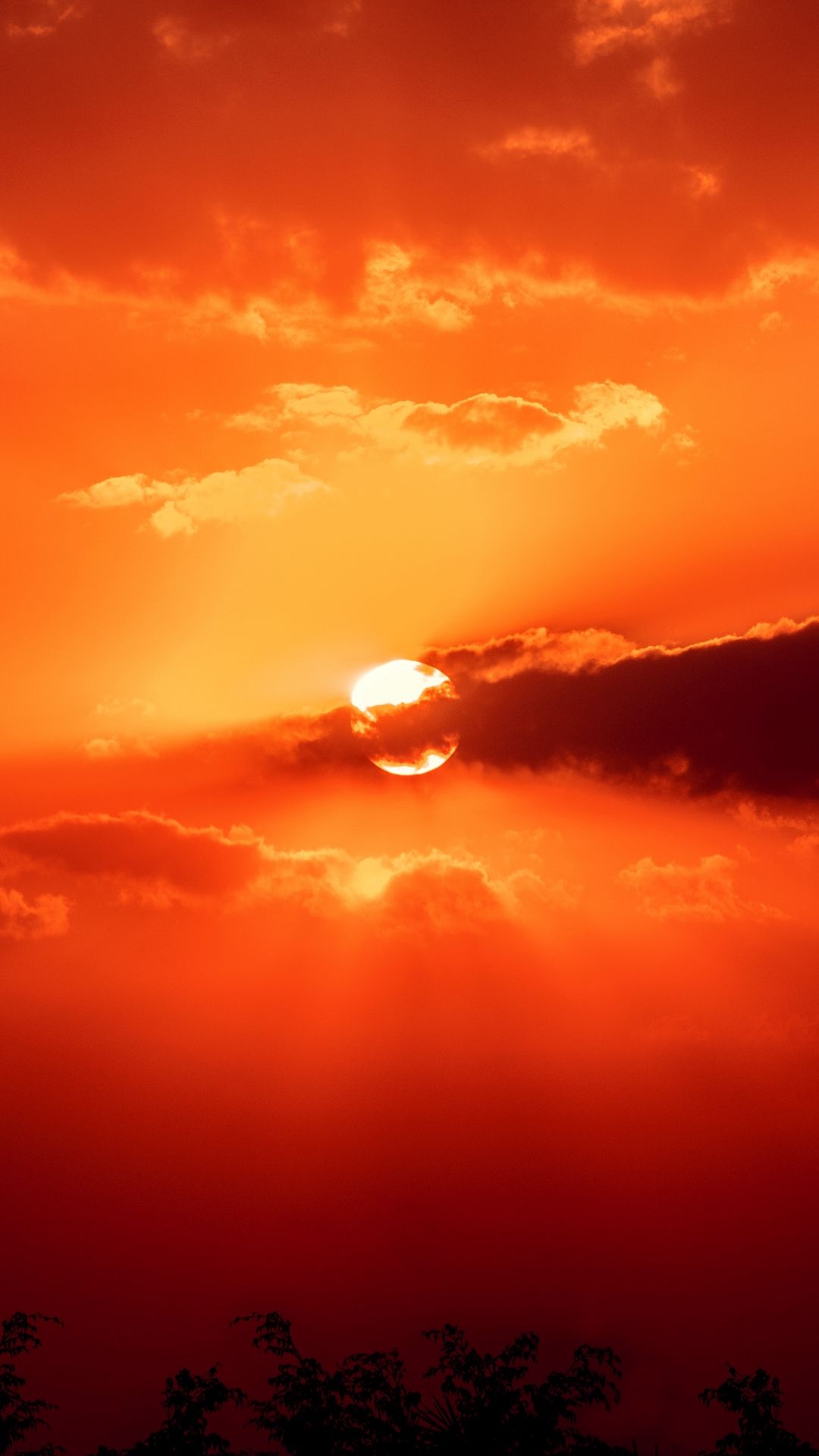 Sunset Sun Clouds Wallpaper - [1080x1920]