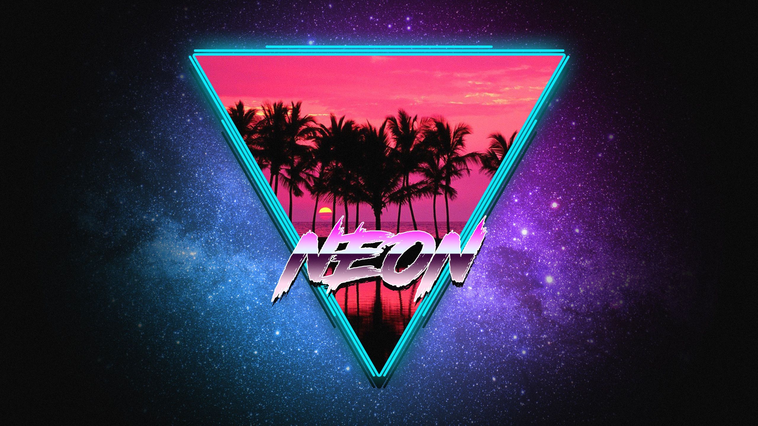 Neon Synthwave Retrowave Art Wallpaper