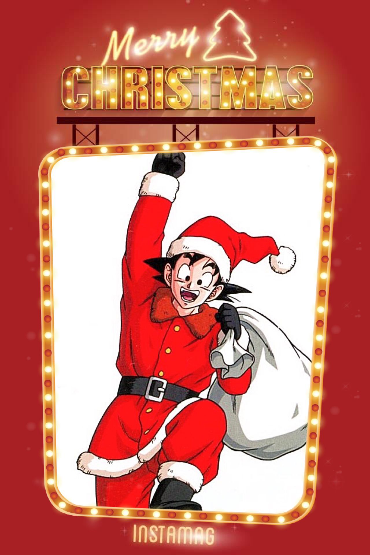 Merry Christmas with Christmas Goku. Anime, Dragon ball, Dragon ball z