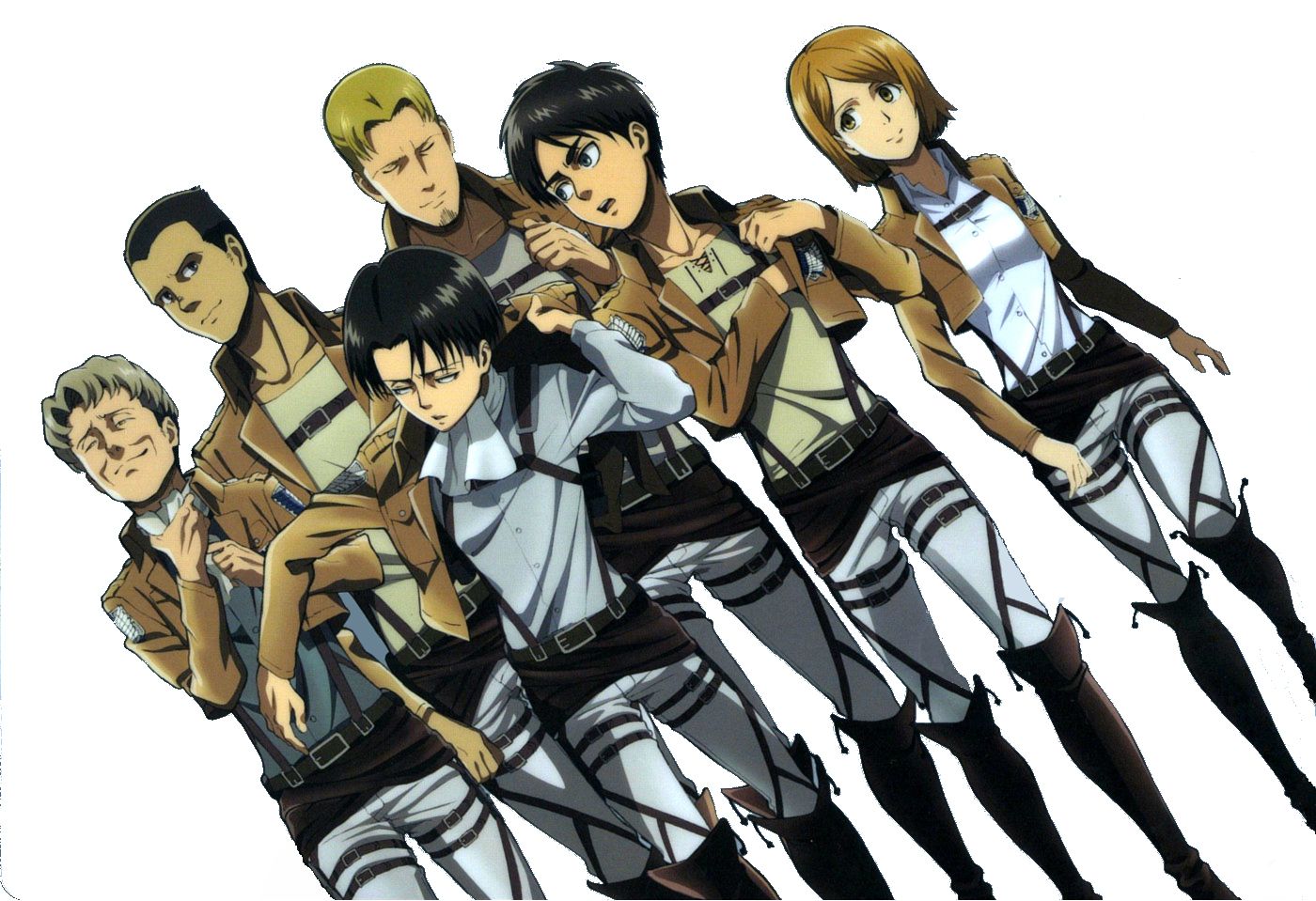 Eren Yeager Levi Ackerman Oluo Bozado Petra Ral Gunther Schultz Eld Jinn Wallpaper:1400x959