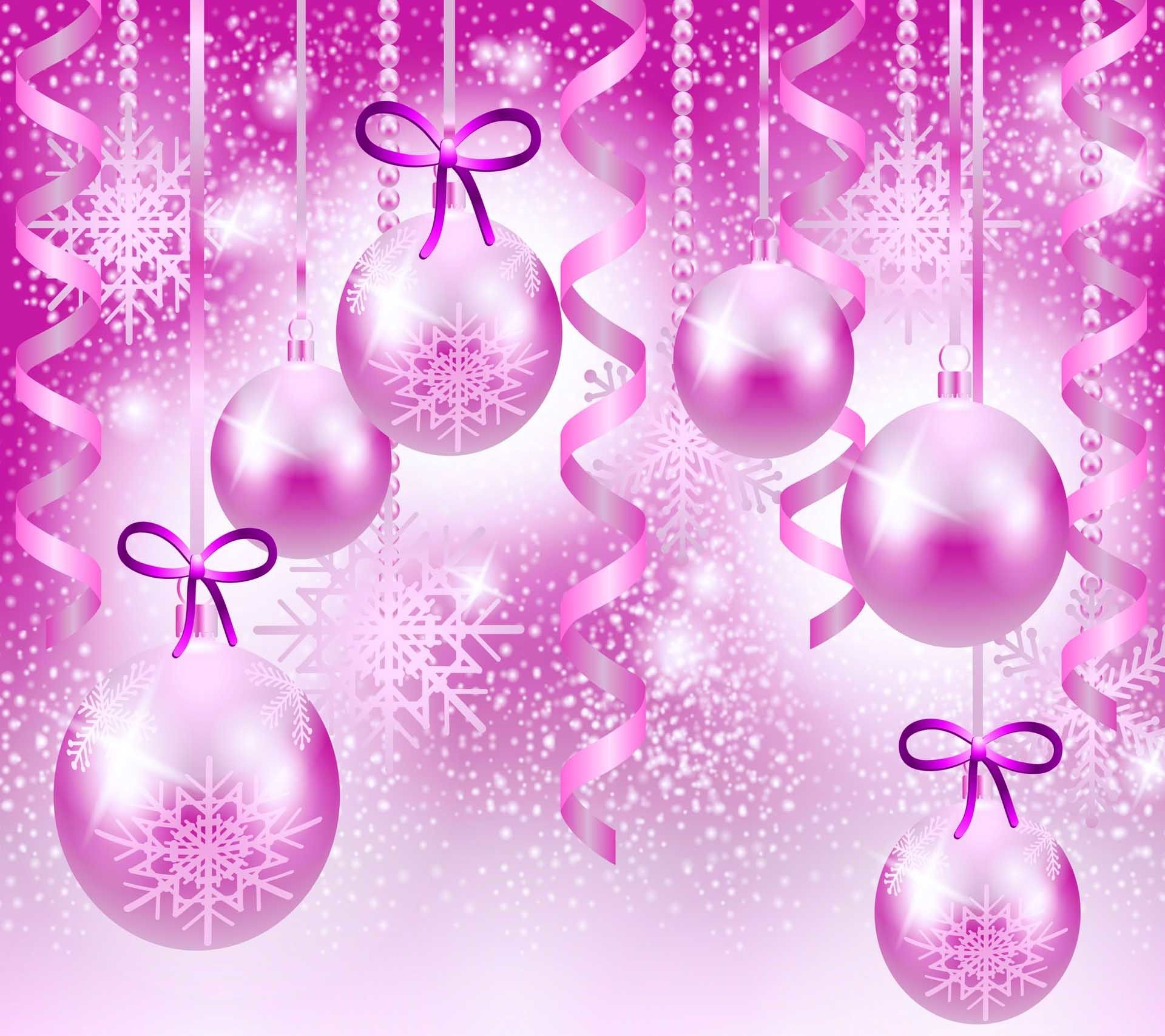 Pink Christmas Background