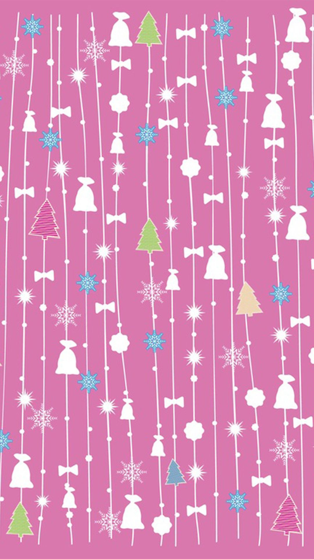 Cute Light Pink Christmas Wallpaper