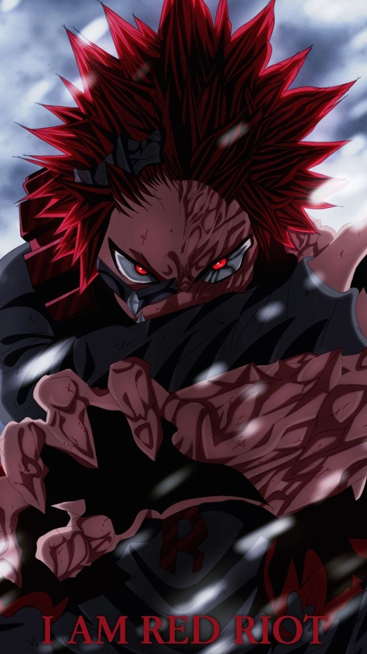 RED RIOT Eijiro Kirishima iPhone 6, iPhone 6S, iPhone 7 Wallpaper, HD Anime 4K Wallpaper, Image, Photo and Background