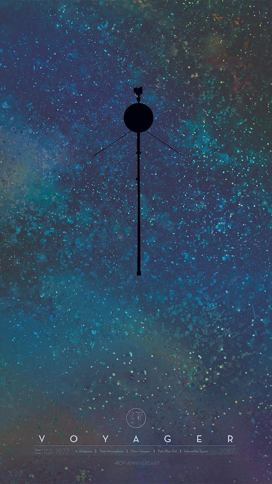 Voyager 40th Anniversary iPhone wallpaper