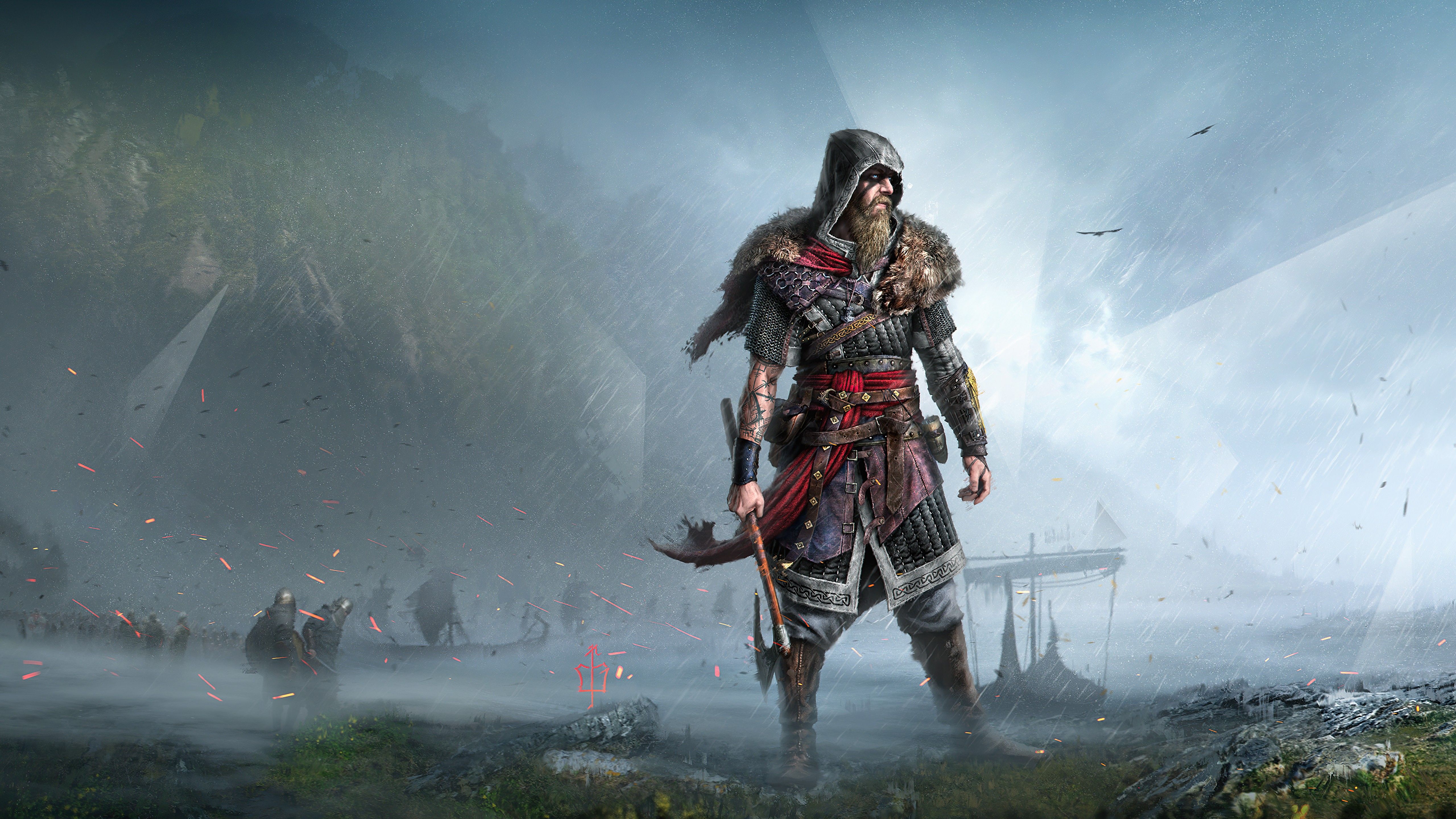 Assassin's Creed Valhalla 4K Wallpaper, Viking raider, Fan Art, PC games, PlayStation PlayStation Xbox One, Games