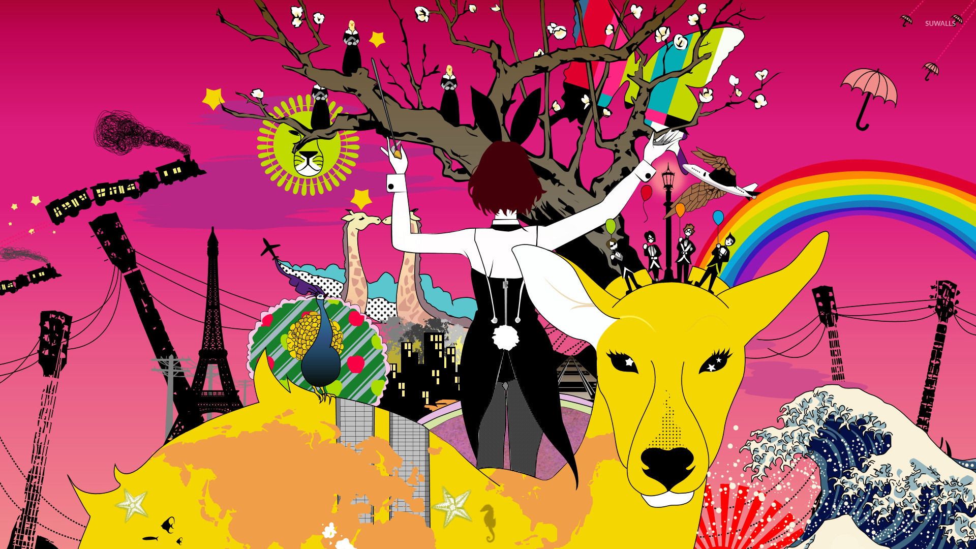 Animal splash wallpaper Art wallpaper