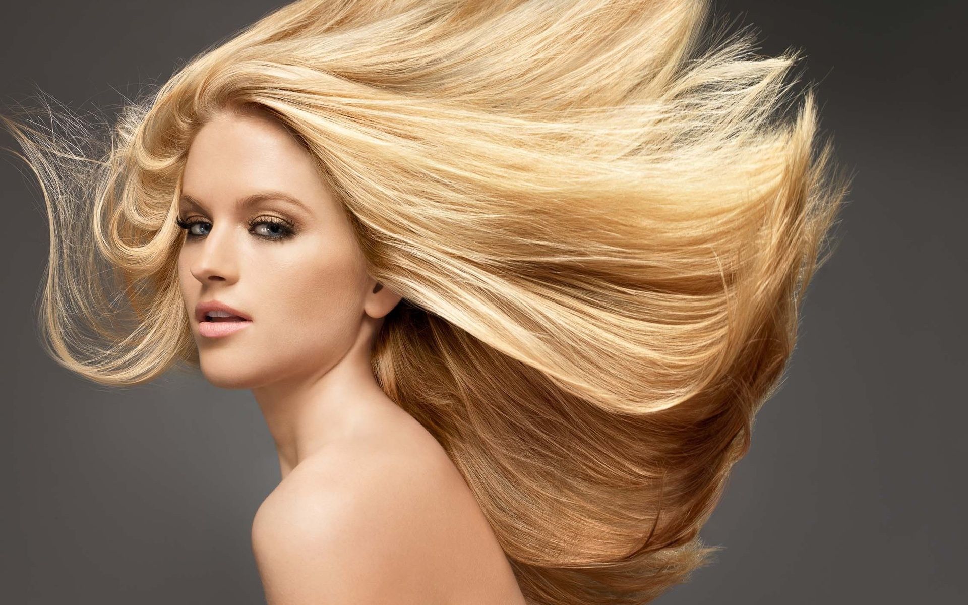 Wallpaper Blonde hair girl, hair flying 1920x1200 HD Picture, Image