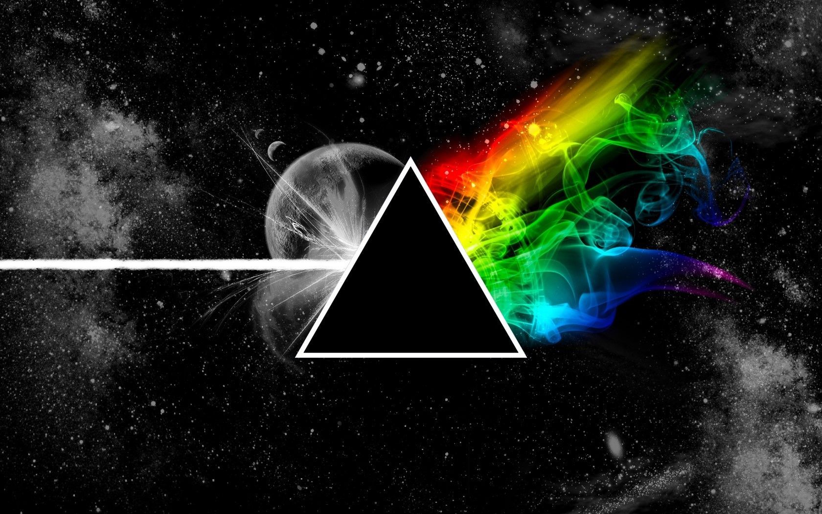 Triangle Rainbow Space Wallpaper Free Triangle Rainbow Space Background