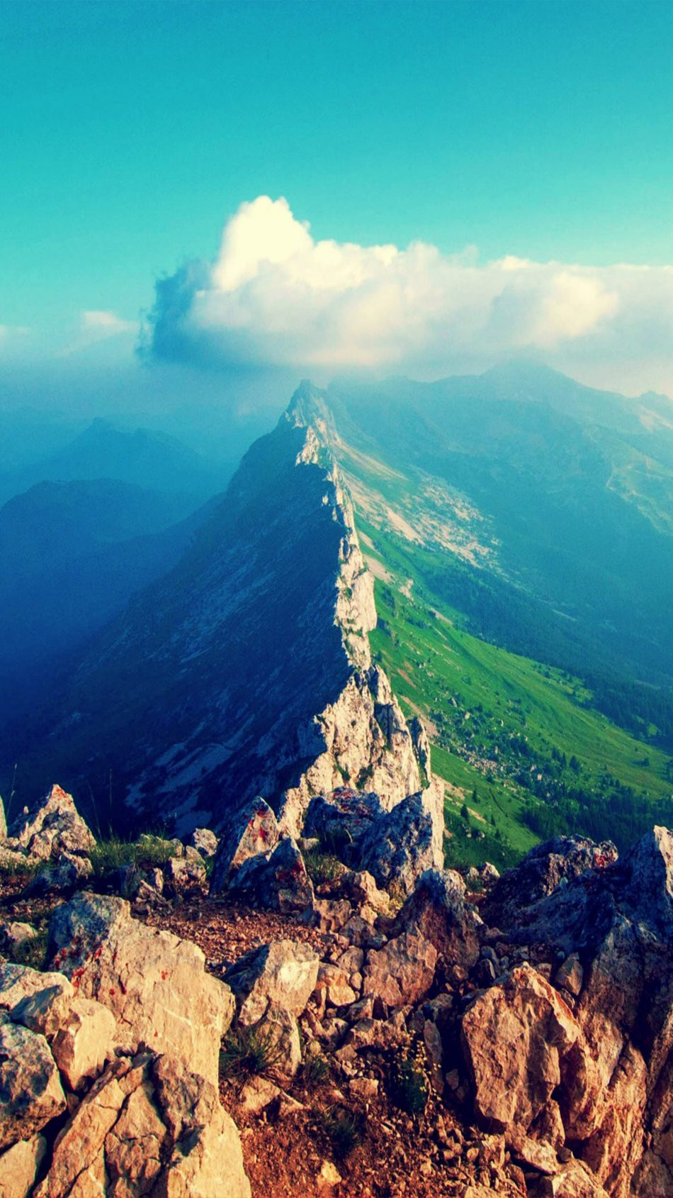 Aerial View Mountain Peak Cloud 4K Ultra HD Mobile Wallpaper. Nature iphone wallpaper, Scenery wallpaper, Mountain wallpaper