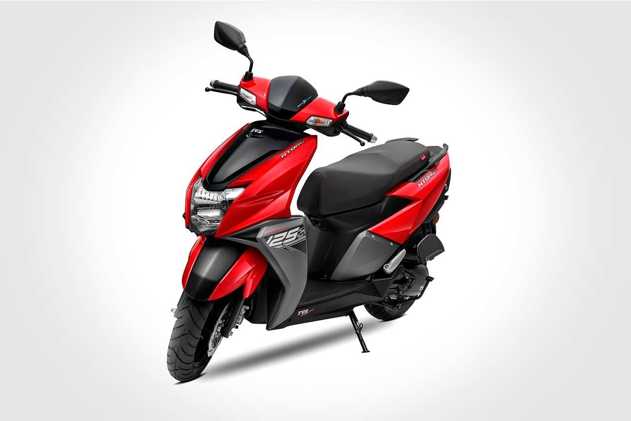 To celebrate the 1 Lakh sales mark, TVS Motors has launched a new colour Metallic Red for the TVS NTorq 125 ahead of the festive s. Tvs, New color, Product launch