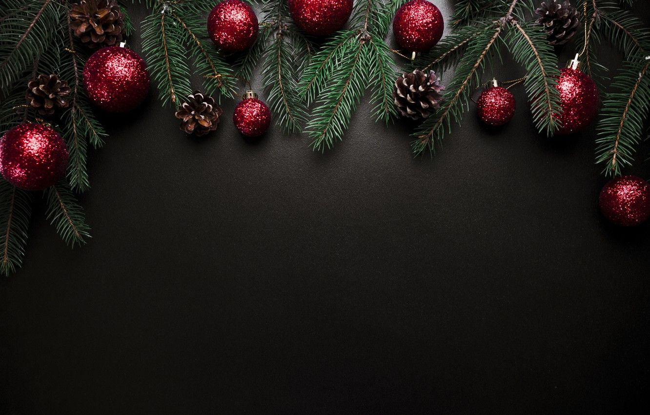 Wallpapers balls, tree, New Year, Christmas, Christmas, balls, New Year, decoration, Merry, fir tree, fir