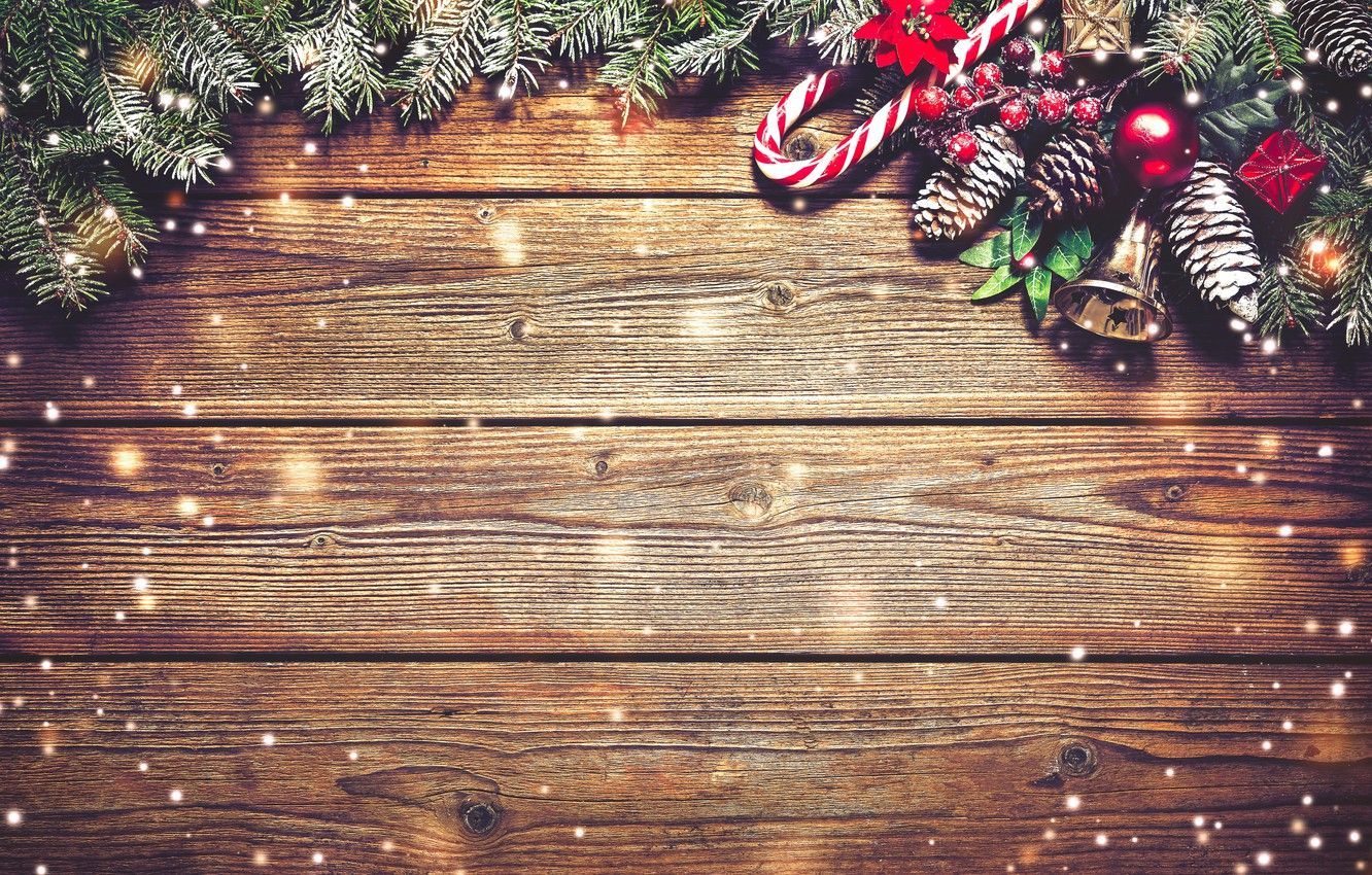 rustic merry christmas background