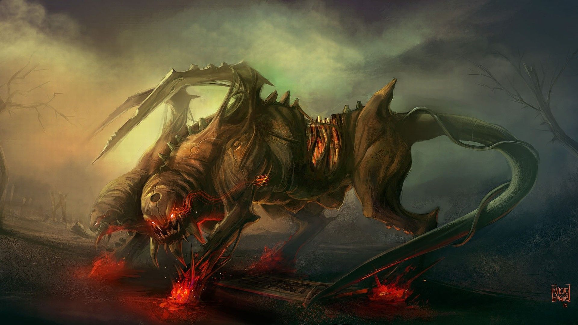 Dark fantasy monster monsters creatures creature demon demons wallpaperx1080