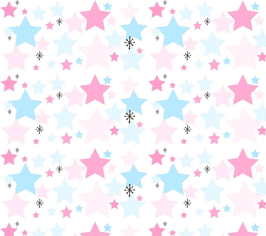 Blue and pink stars wallpaper