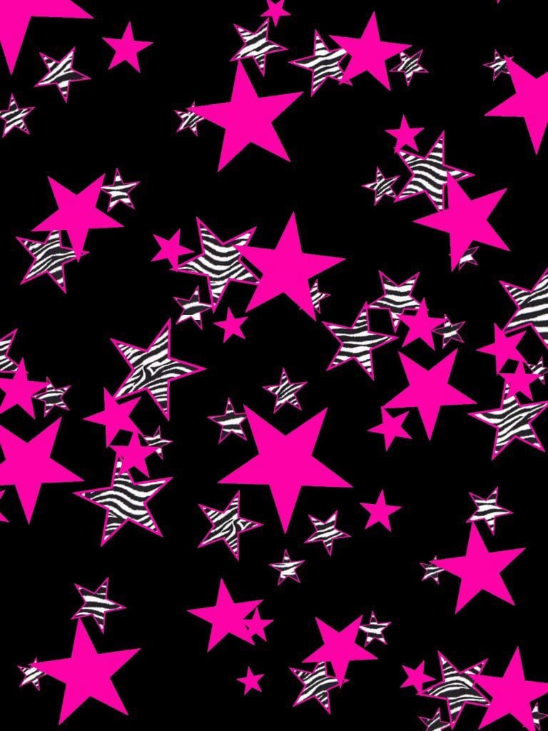Free Vector  Pink gold shimmery stars pattern on beige wallpaper