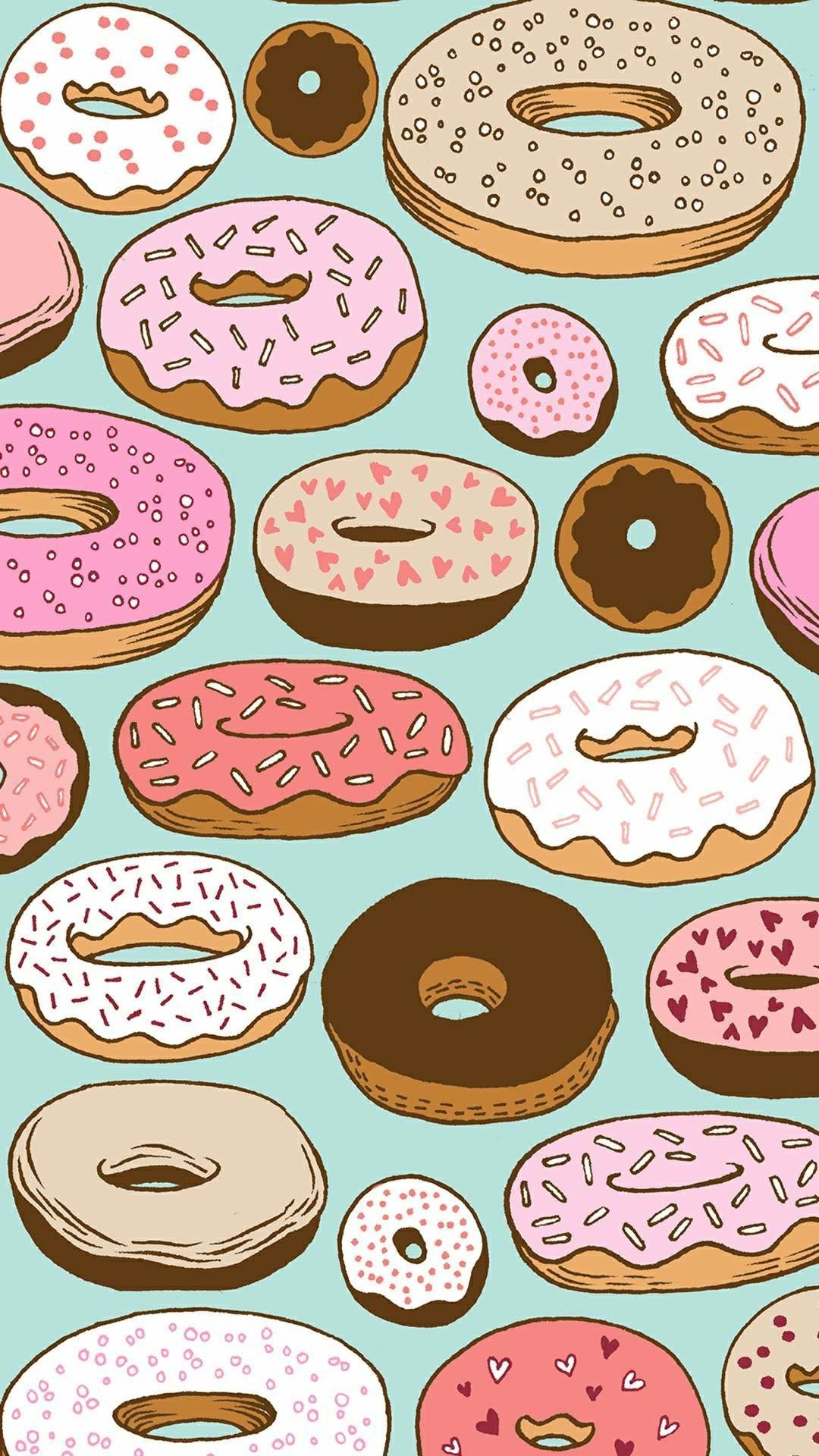 Download Cute Donut Wallpaper for Phones Wallpaper | Wallpapers.com