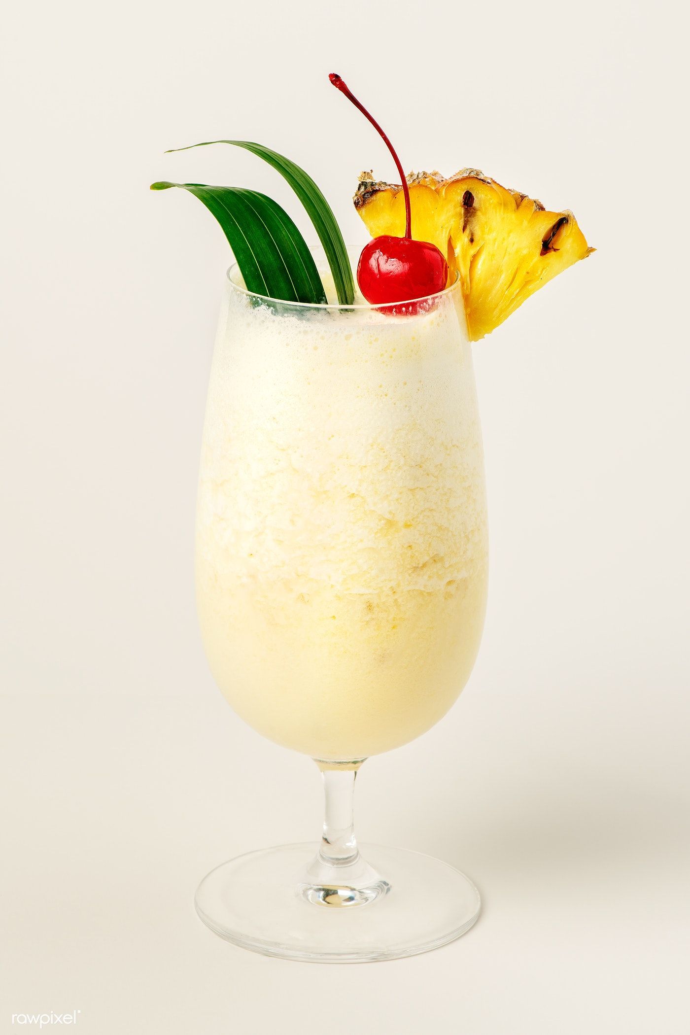 Download premium image of Pina Colada with pineapple and cherry on top. Pina colada, Colada drinks, Pina colada drinks