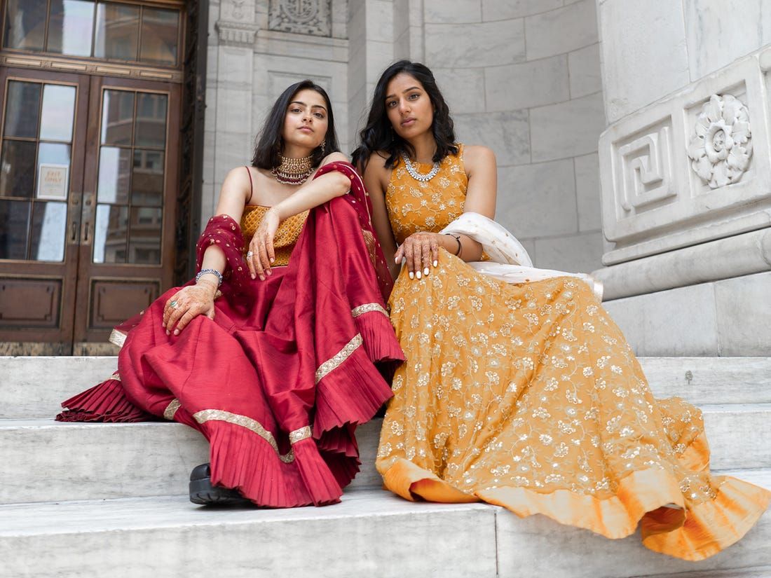Same Sex Couple Took Stunning Photo, Traditional South Asian Clothes