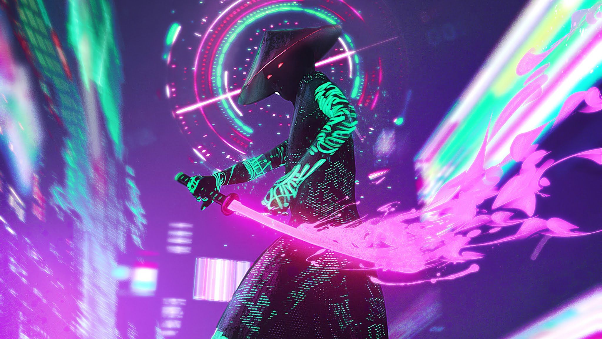 Cyberpunk Neon Sword
