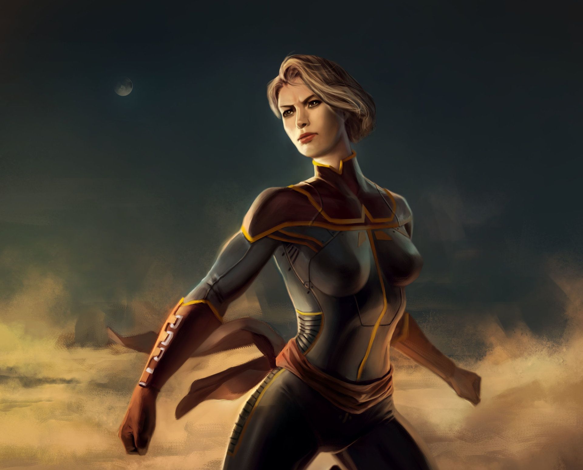 Captain Marvel Art Laptop Full HD 1080P HD 4k Wallpaper, Image, Background, Photo and Picture