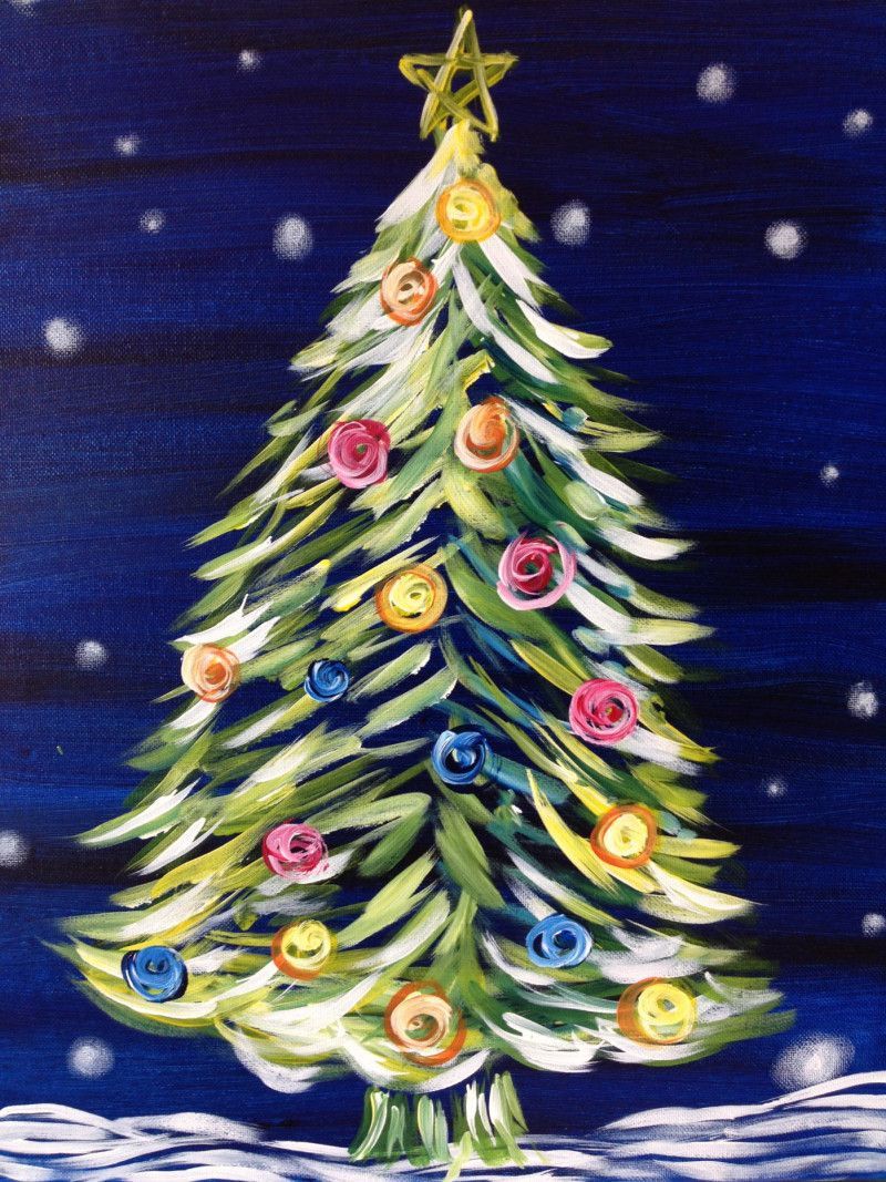 Christmas Tree Oil Paintings