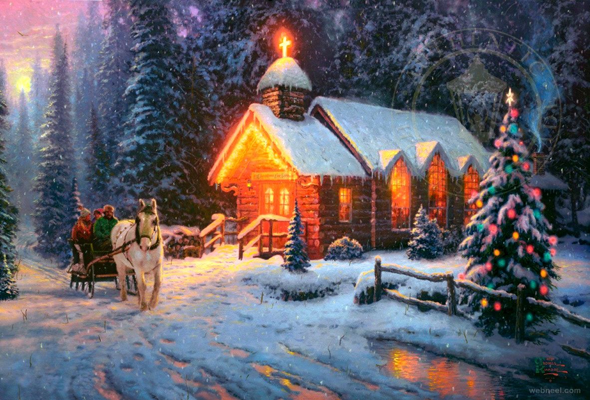 Beautiful Christmas Paintings for your inspiration