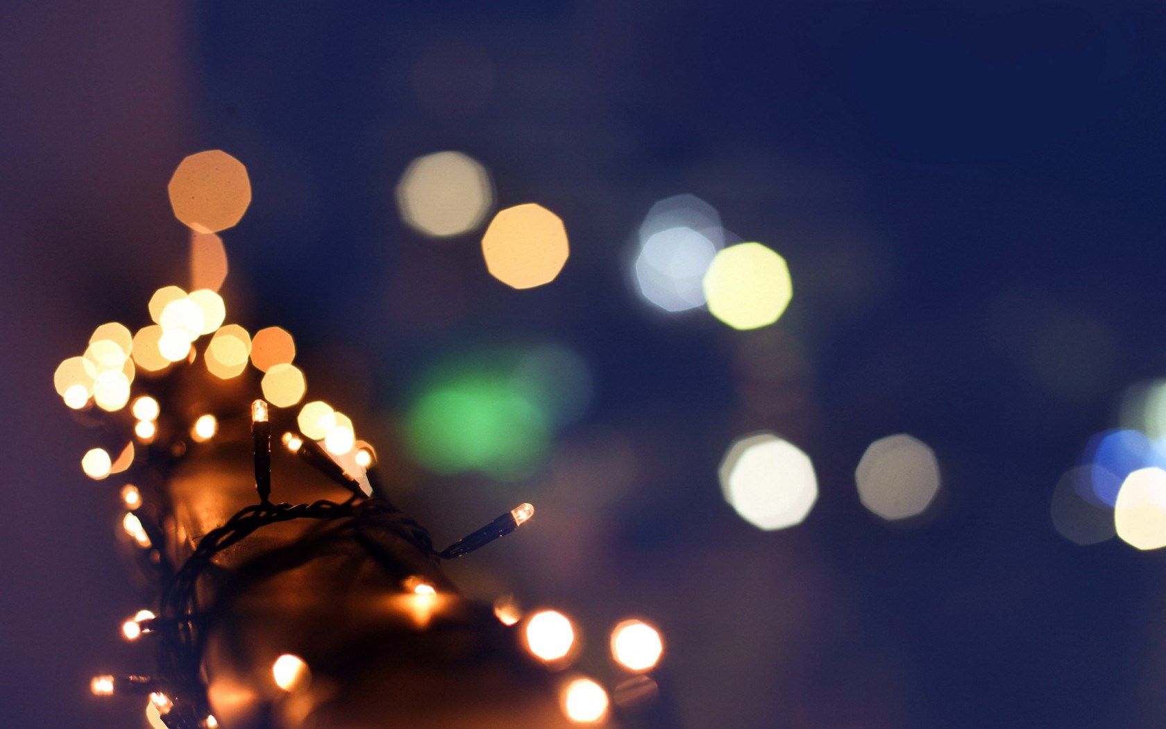 Christmas Garland Lights Winter Bokeh Blur Macro