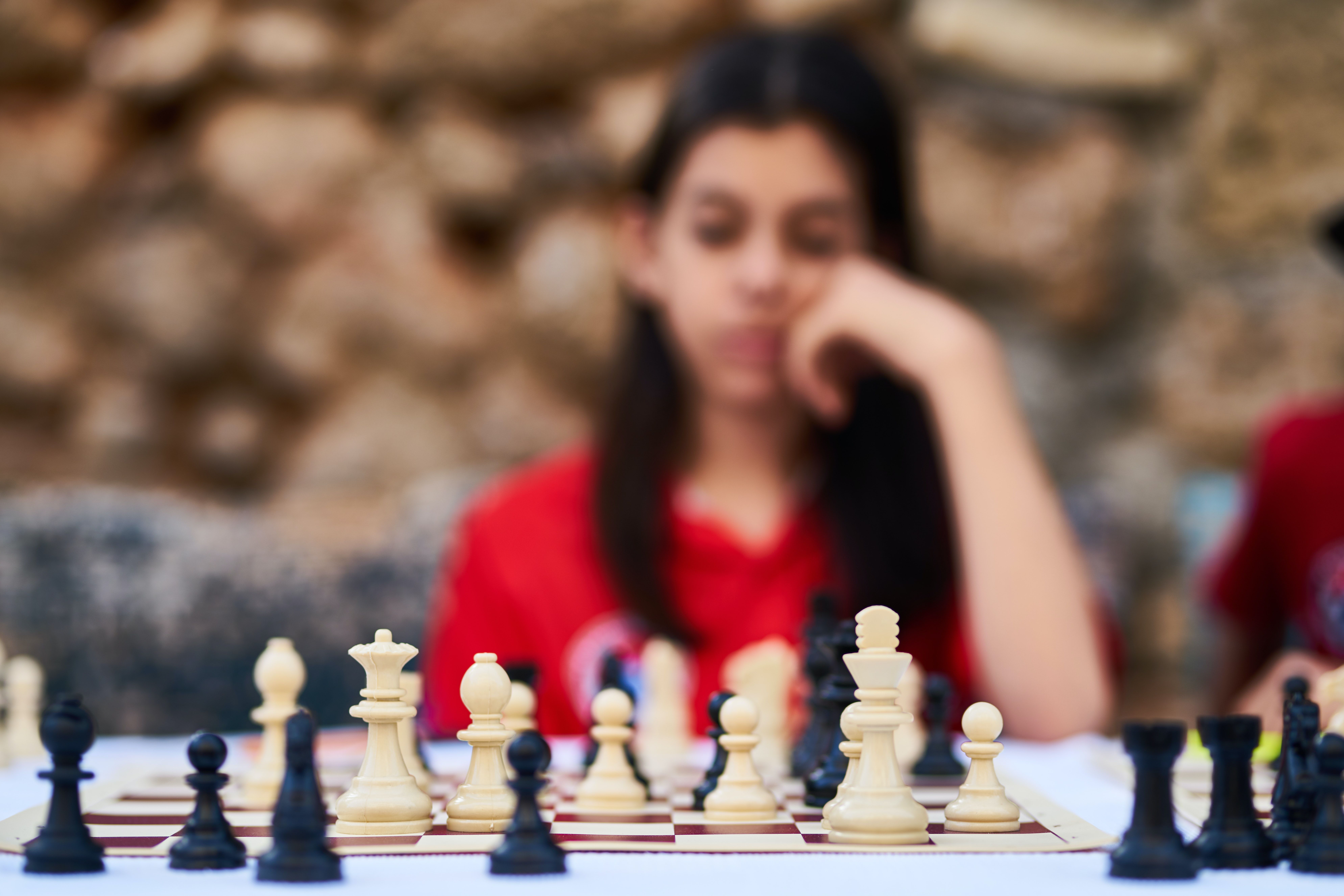 Woman Playing Chess · Free