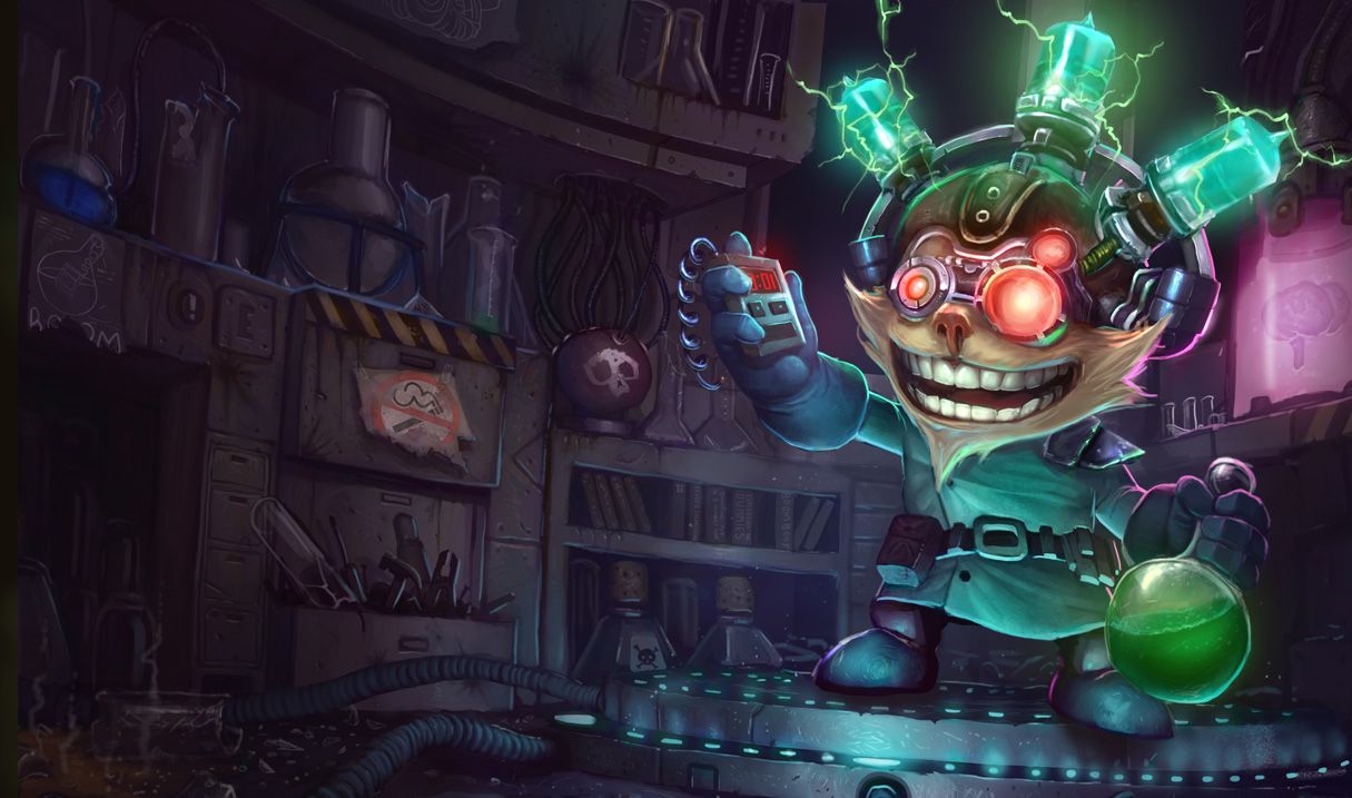 Mad Scientist Ziggs Skin of Legends Wallpaper