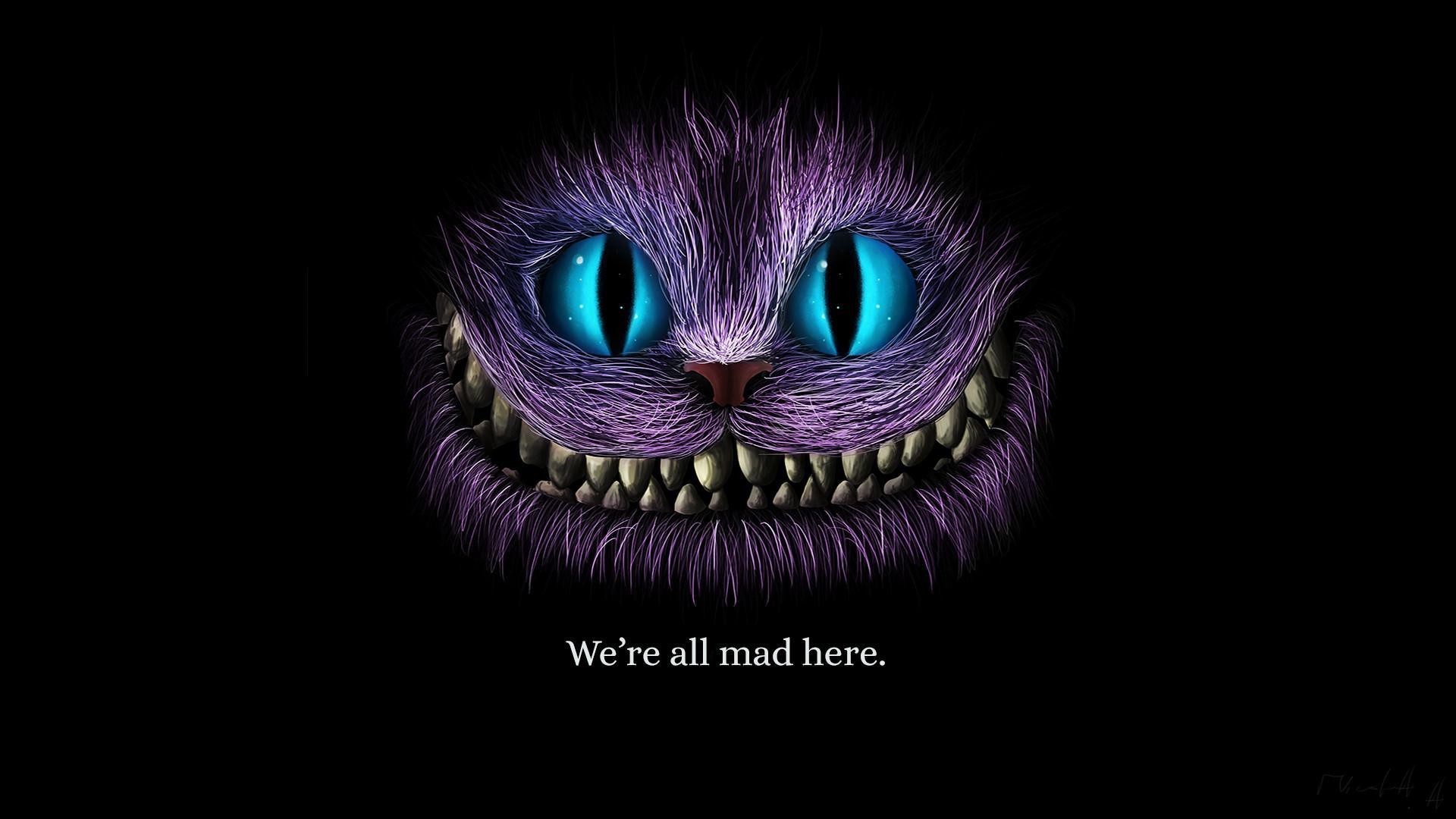 We Are All Mad Here Cheshire Cat Wallpaper, HD Artist 4K Wallpaper, Image, Photo and Background