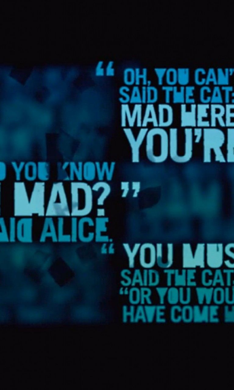 We're all mad here HD Wallpaper 768x1280